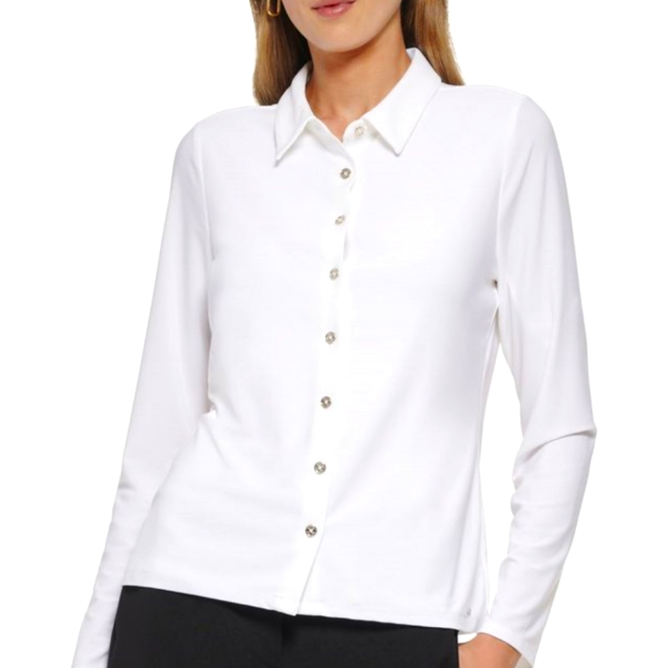 Tommy Hilfiger Ivory Button Up Blouse